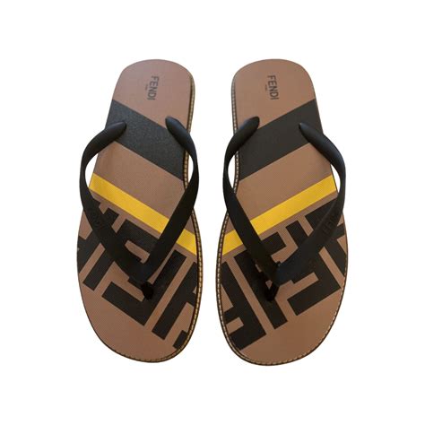 fendi flip flops men's|Fendi denim slides.